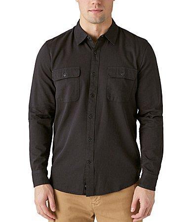 Lucky Brand Lived-In Long Sleeve Workwear Shirt (Deep Lichen ) Men's Jacket Product Image