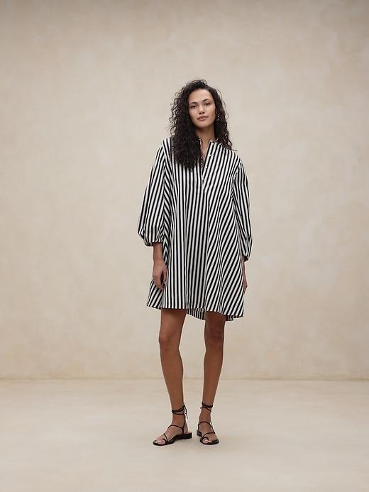 Poplin Lantern-Sleeve Mini Dress Product Image