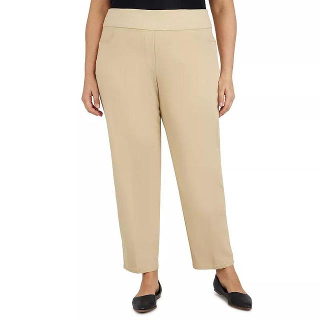 Plus Size Alfred Dunner Classics Pull-On Straight-Leg Denim Pants, Womens Product Image