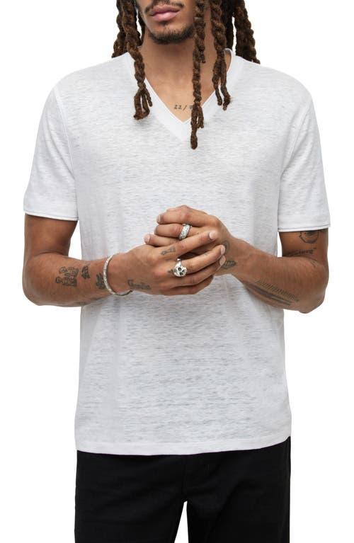 John Varvatos Slim Fit Linen V Neck Tee Product Image