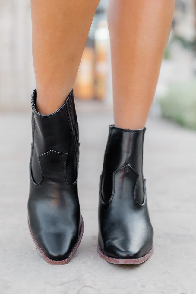 Cheyenne Black Pointed Toe Western Boot FINAL SALE Product Image