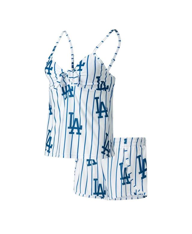 Womens Concepts Sport White Los Angeles Dodgers Reel Allover Print Tank Top & Shorts Sleep Set Product Image