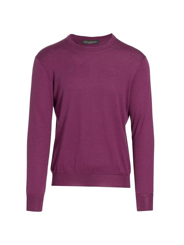 Mens Silk-Blend Crewneck Sweater Product Image