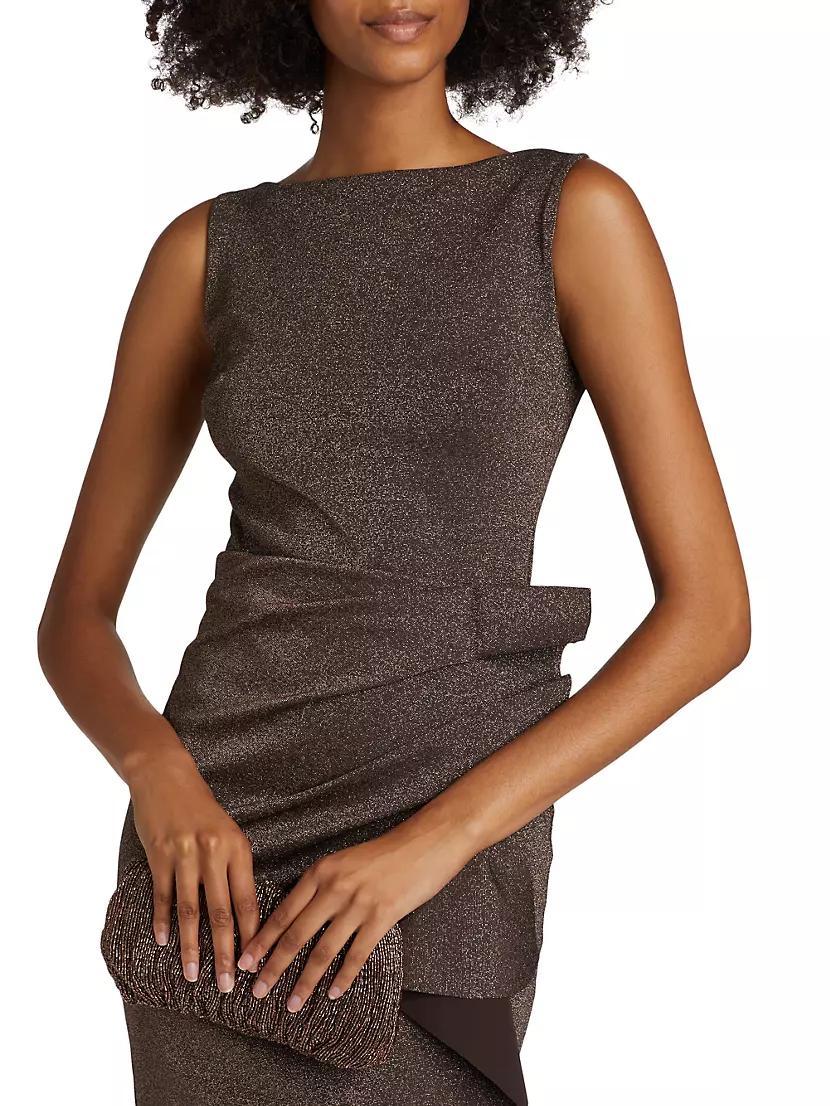 Tradrum Metallic Jersey Midi-Dress Product Image