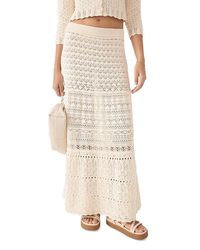 Womens Josh Cotton Crochet Maxi Skirt Product Image