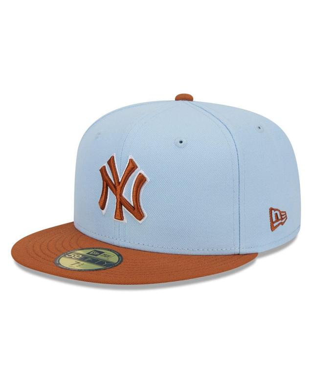 Mens New Era /Brown New York Yankees Spring Color Basic Two-Tone 59FIFTY Fitted Hat Product Image