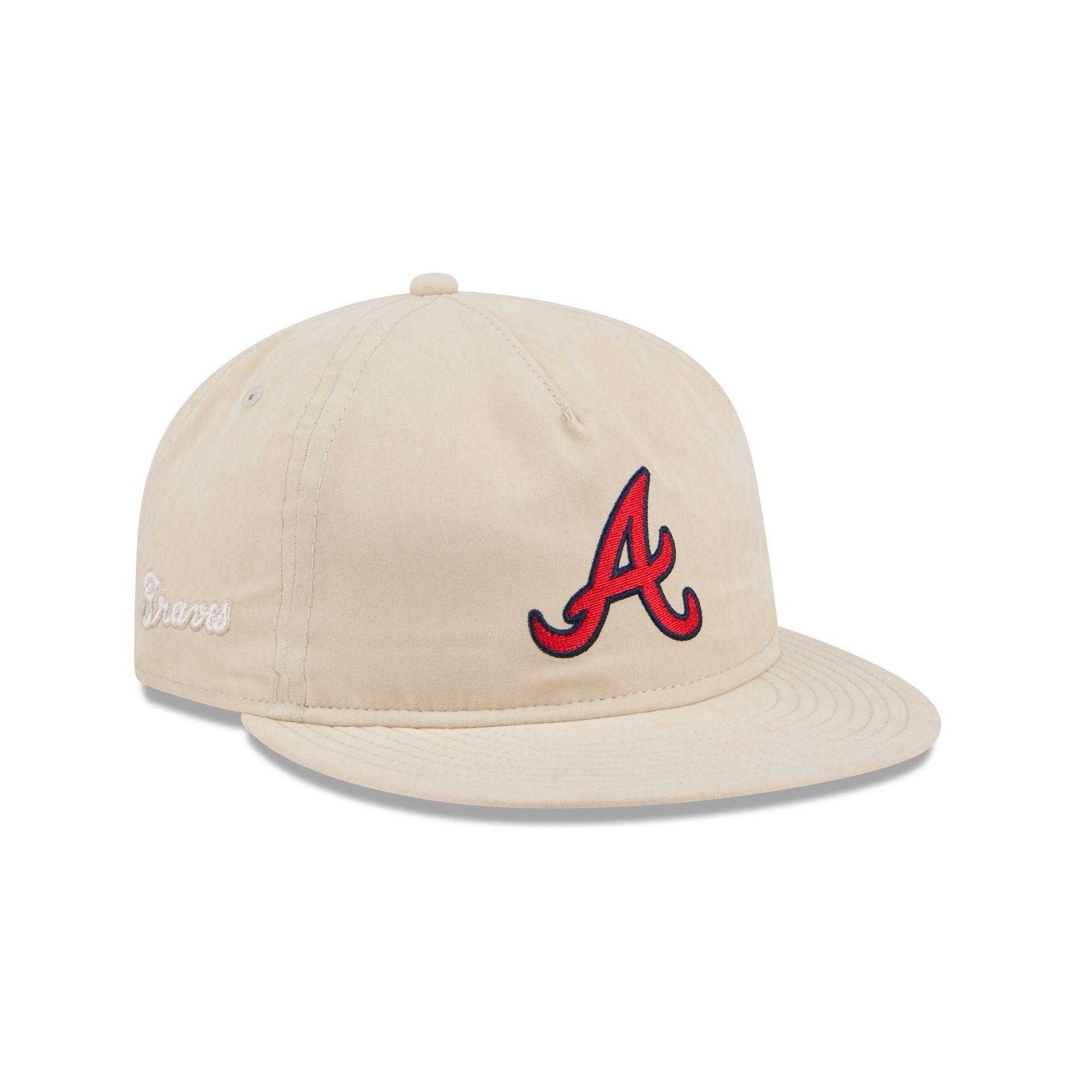 Atlanta Braves Brushed Nylon Retro Crown 9FIFTY Adjustable Hat Male Product Image