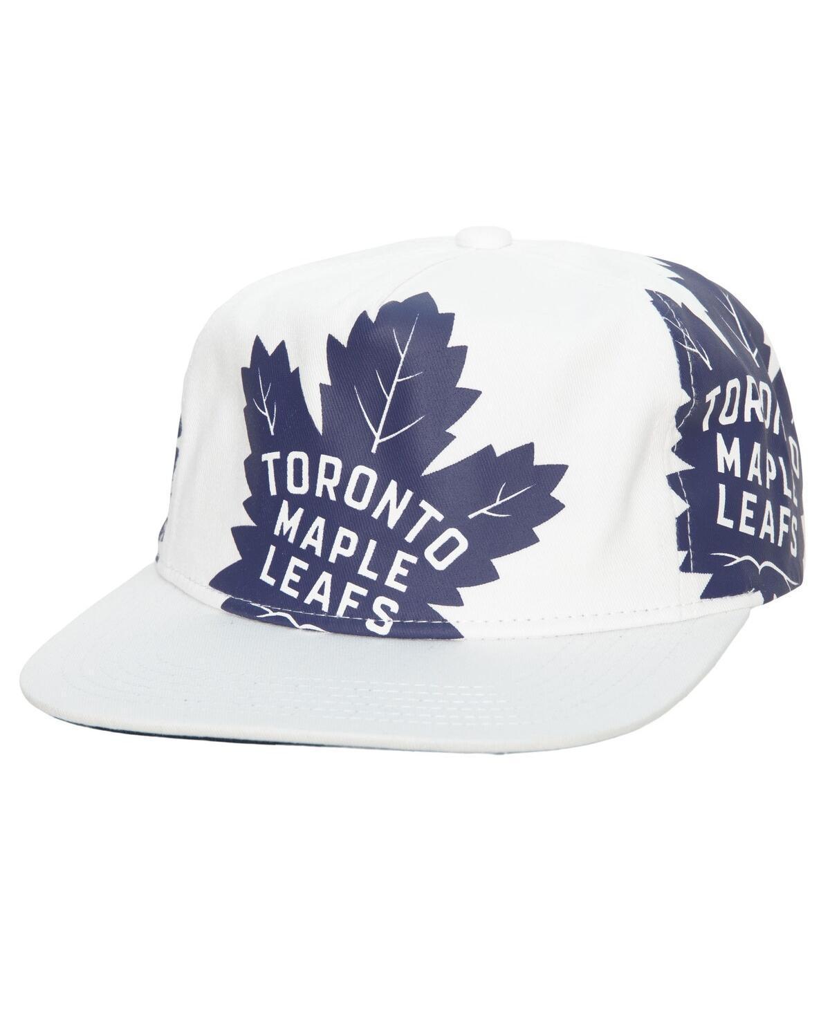 Mens Mitchell & Ness White Toronto Maple Leafs In Your Face Deadstock Snapback Hat Product Image