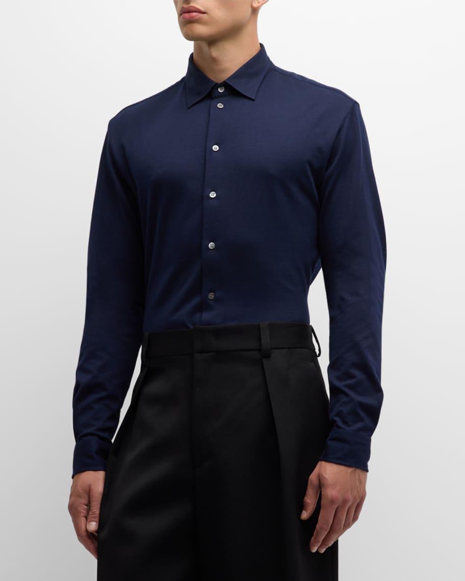 Mens Cotton Button-Front Shirt Product Image