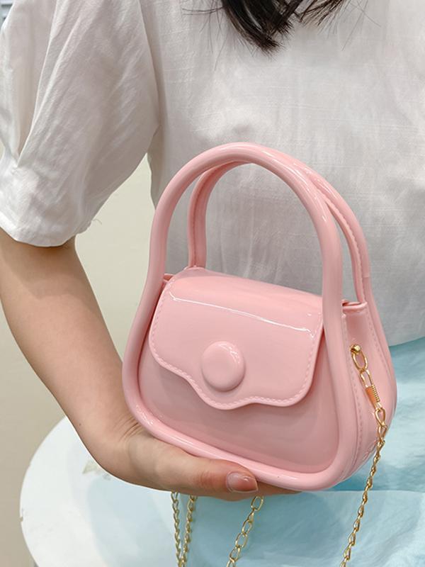 Chains Solid Color Crossbody Bags Satchels Product Image