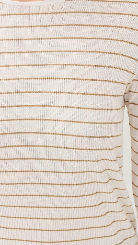 Vince Rib Stripe Crew Neck Tee | Shopbop Product Image