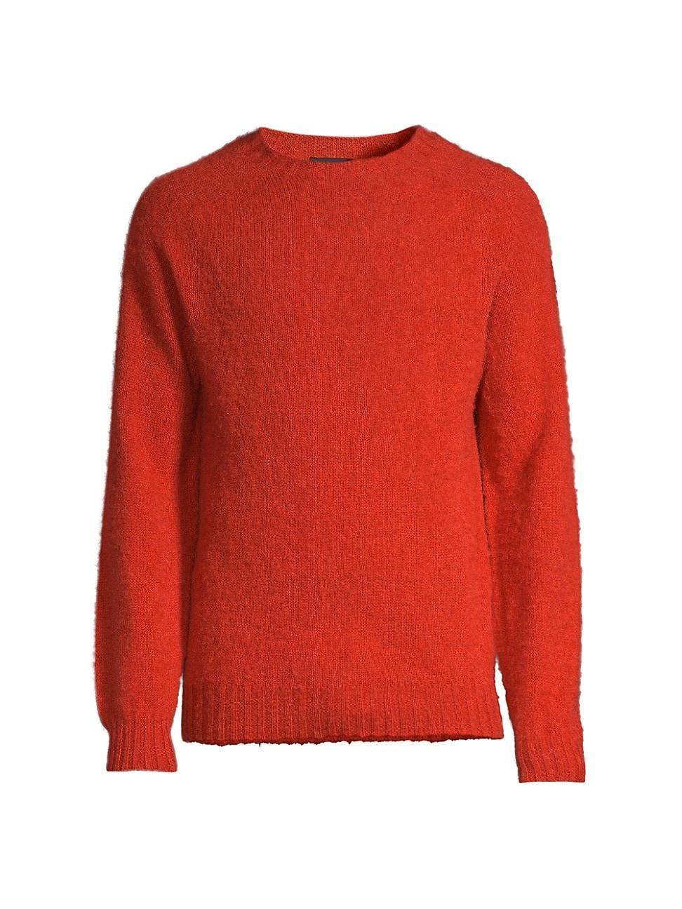 Drakes Brushed Wool Crewneck Sweater Product Image