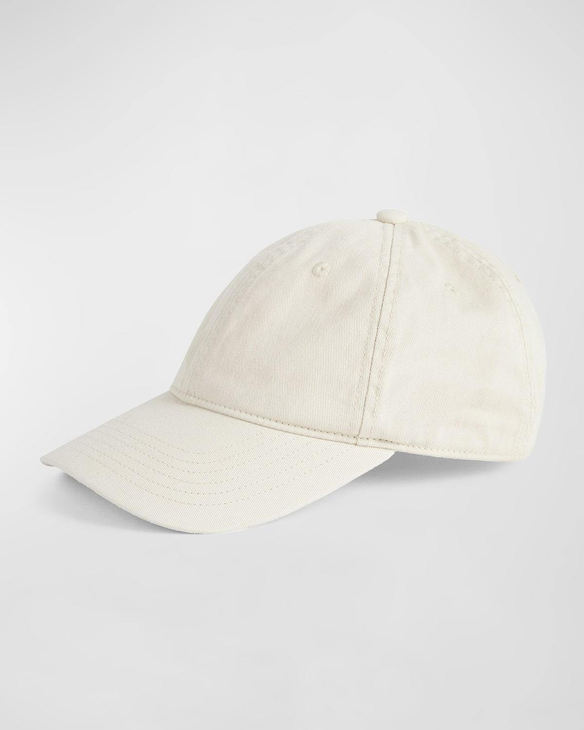 Womens Cotton & Leather Baseball Cap Product Image