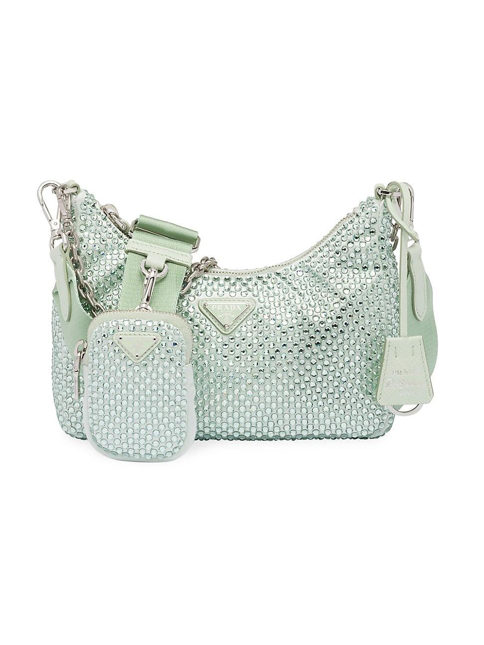 Womens Re-Edition 2005 Satin Bag With Crystals Product Image