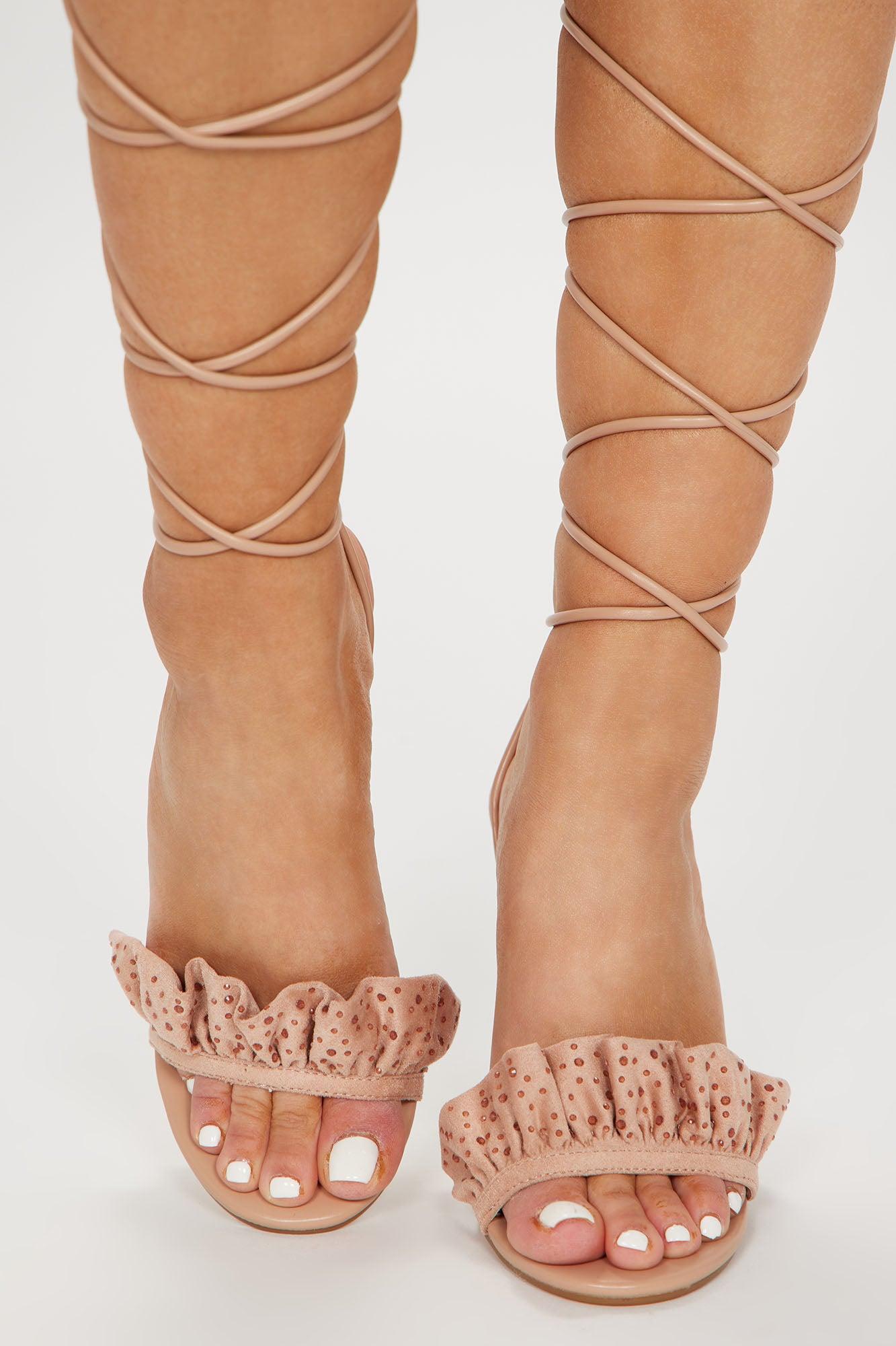 Make It Easy Strappy Heeled Sandals - Nude Product Image