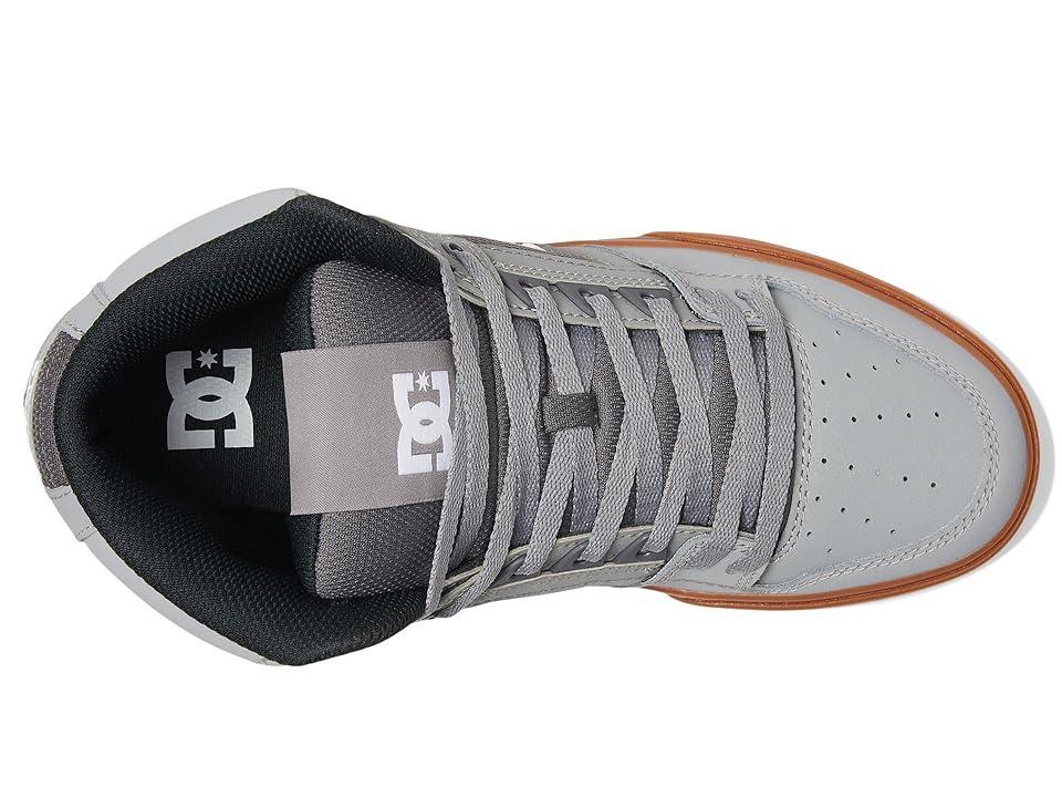 DC Pure High-Top WC (Grey/White/Grey) Men's Skate Shoes Product Image