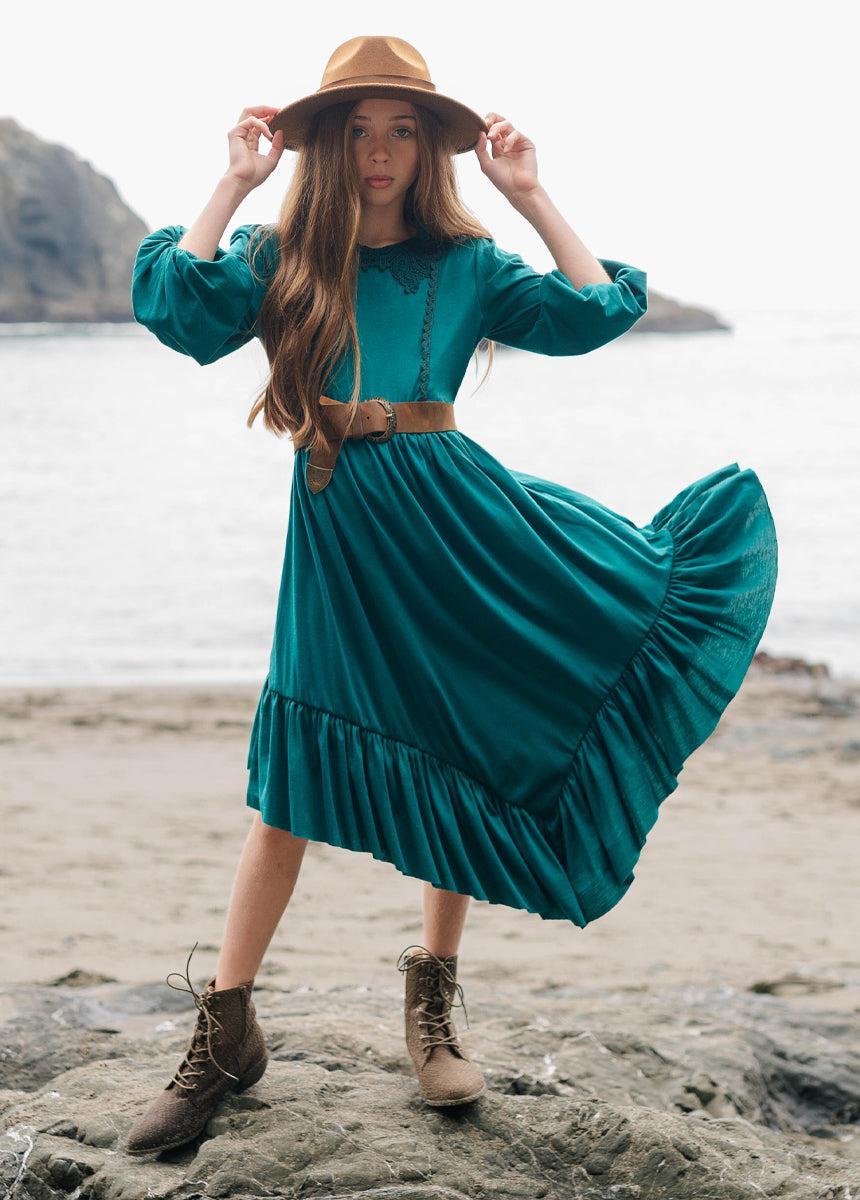 Tatum Dress in Teal Product Image