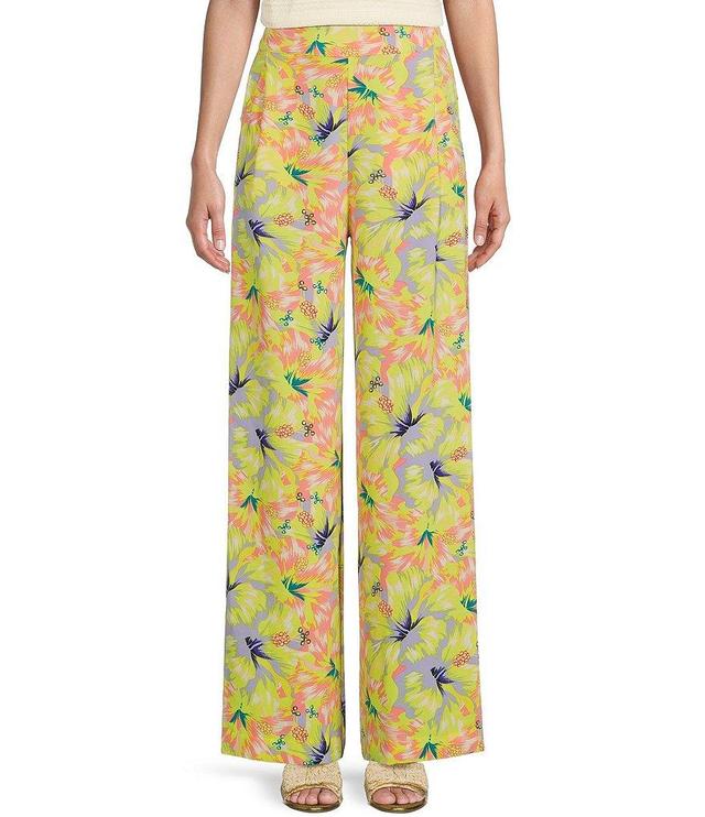 Jessica Simpson Winnie High Rise Printed Wide Leg Pants Product Image