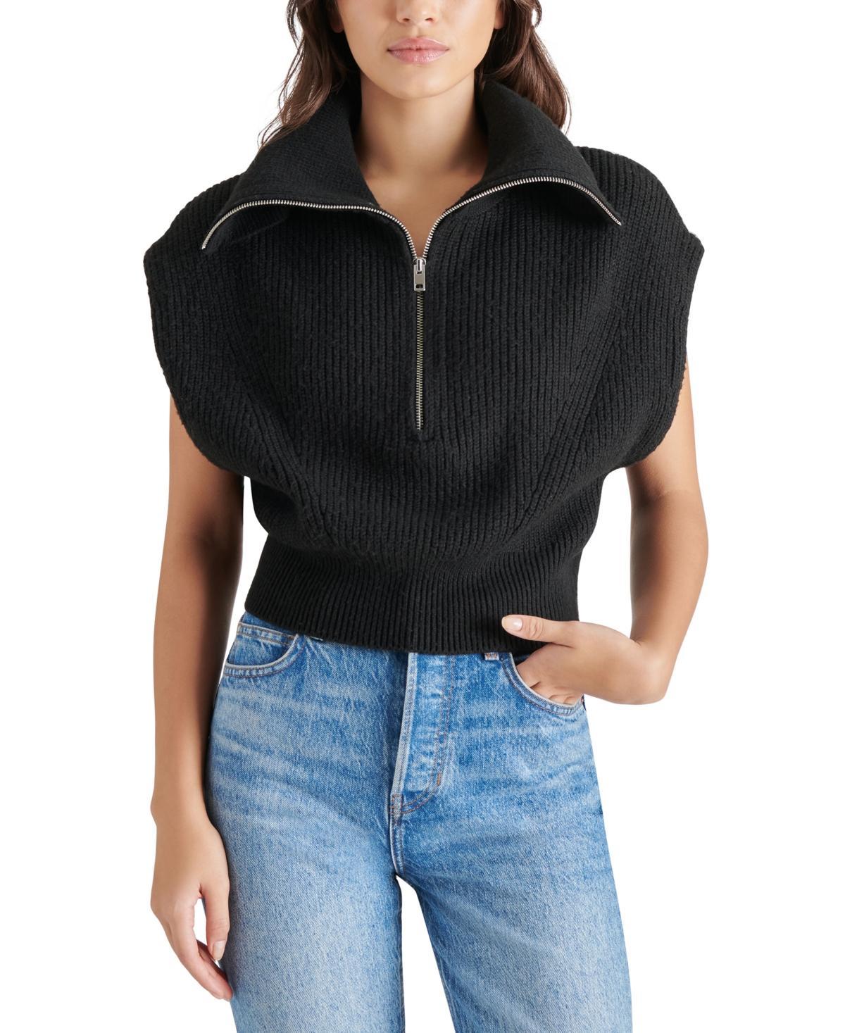 Steve Madden Womens Marant Stripe Cap-Sleeve Sweater Product Image