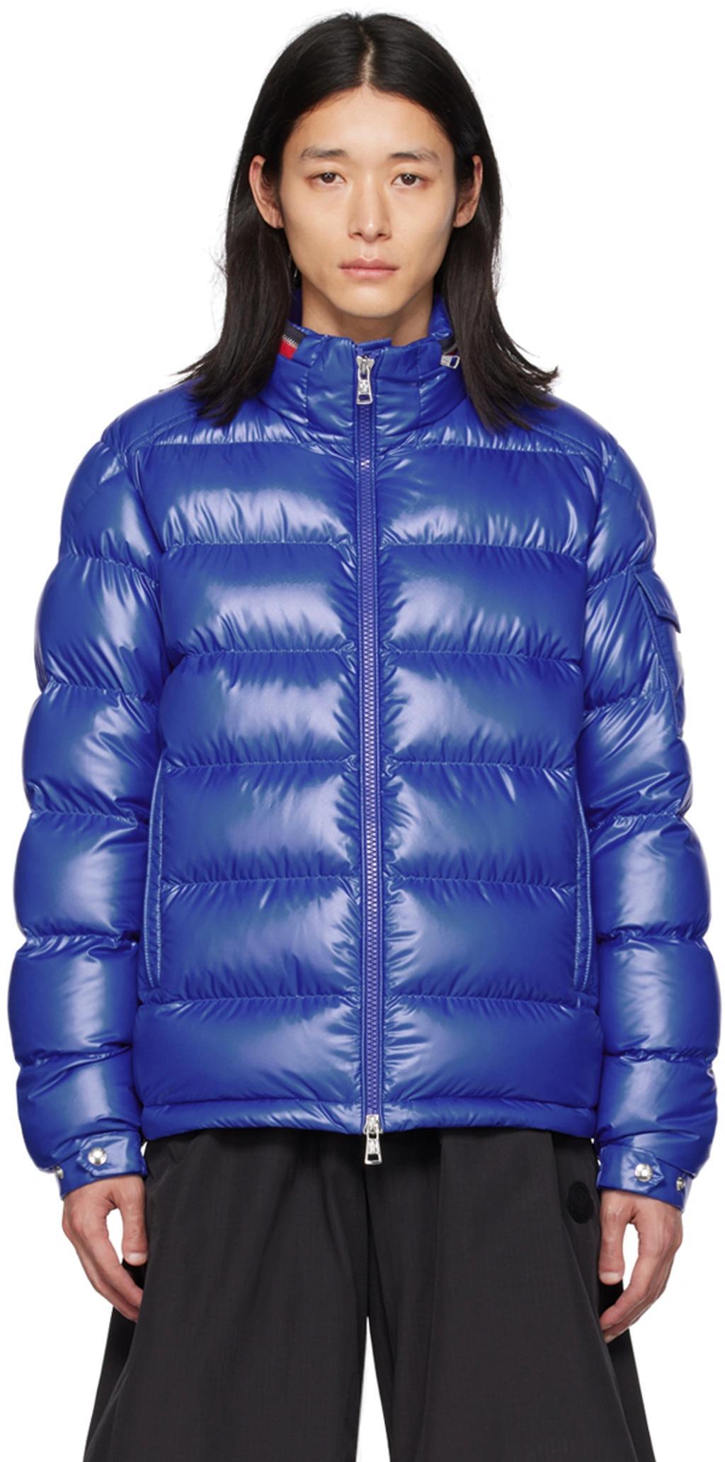 MONCLER Bourne Down Jacket In Blue Product Image