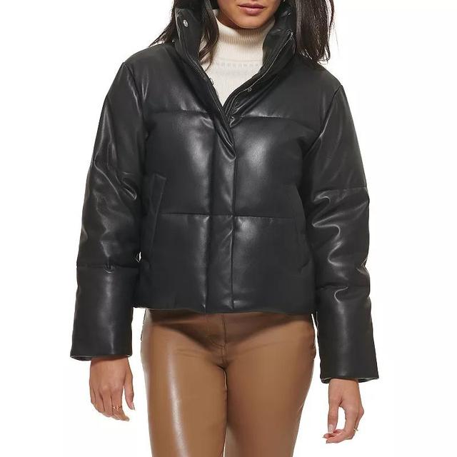 levis Water Resistant Faux Leather Puffer Jacket Product Image