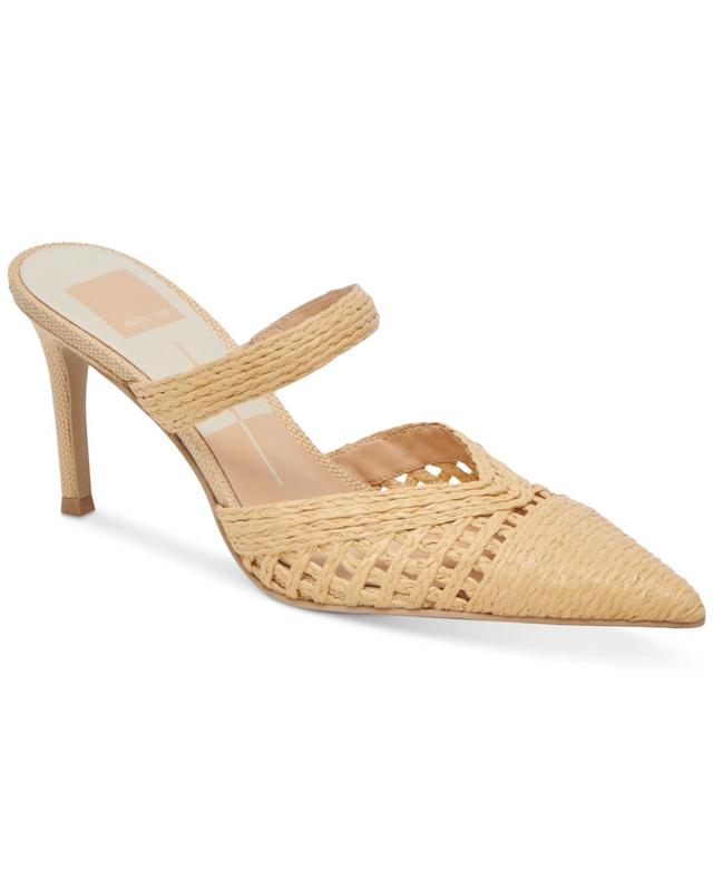 Dolce Vita Womens Kaline Raffia Strapped Stiletto Mules Product Image