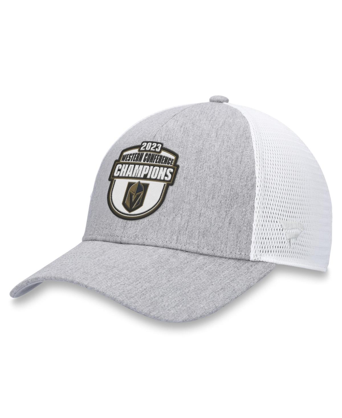 Mens Fanatics Gray Vegas Golden Knights 2023 Nhl Western Conference Champs Locker Room Adjustable Hat - Gray Product Image