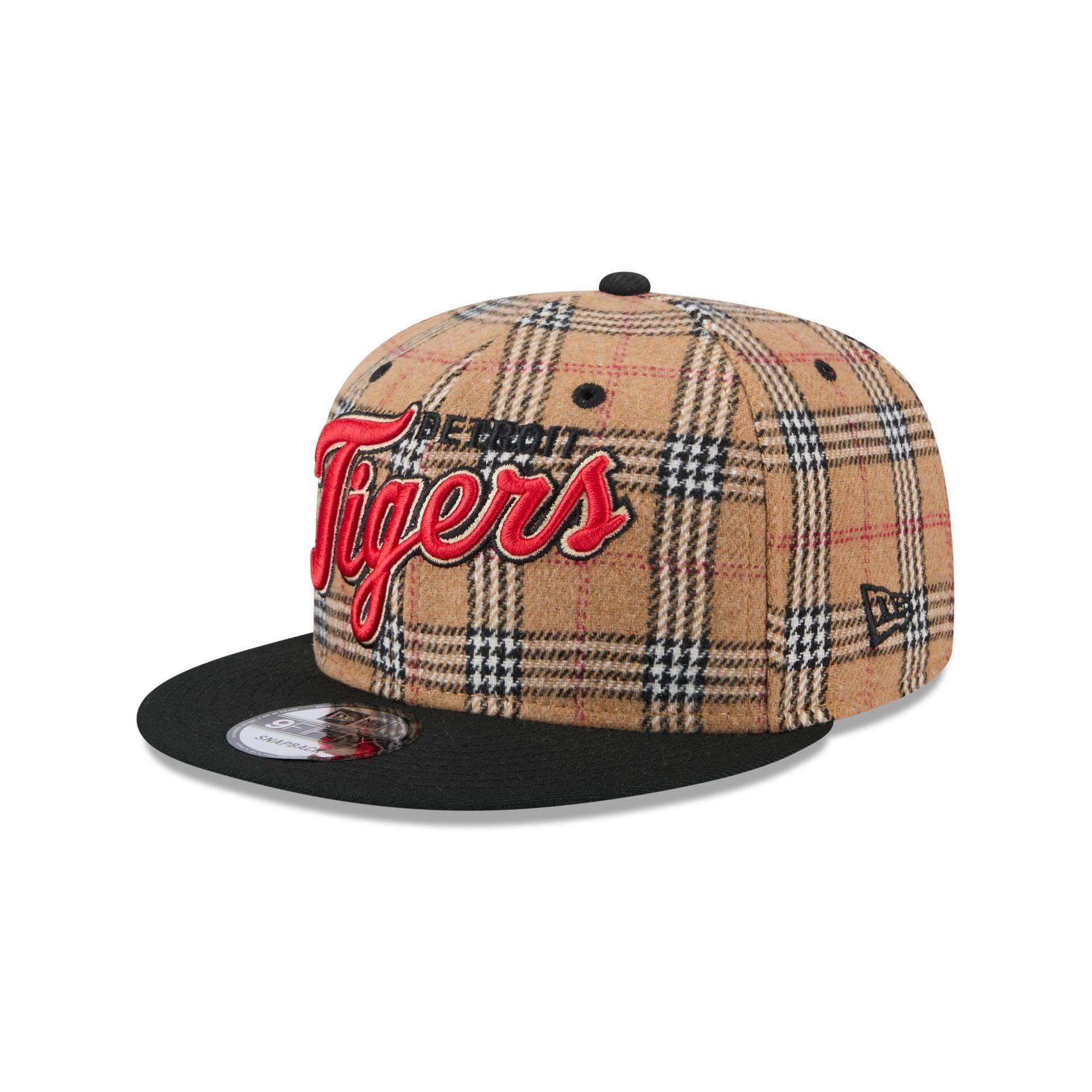 Detroit Tigers Tan Tartan 9FIFTY Snapback Hat Male Product Image