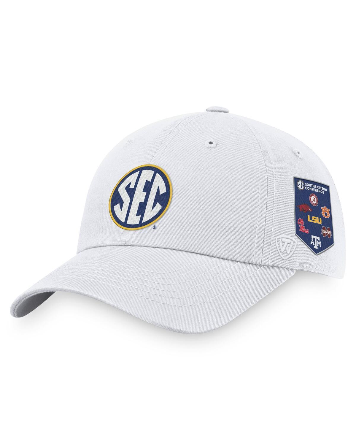 Mens Top of the World White Sec Banner Adjustable Hat Product Image