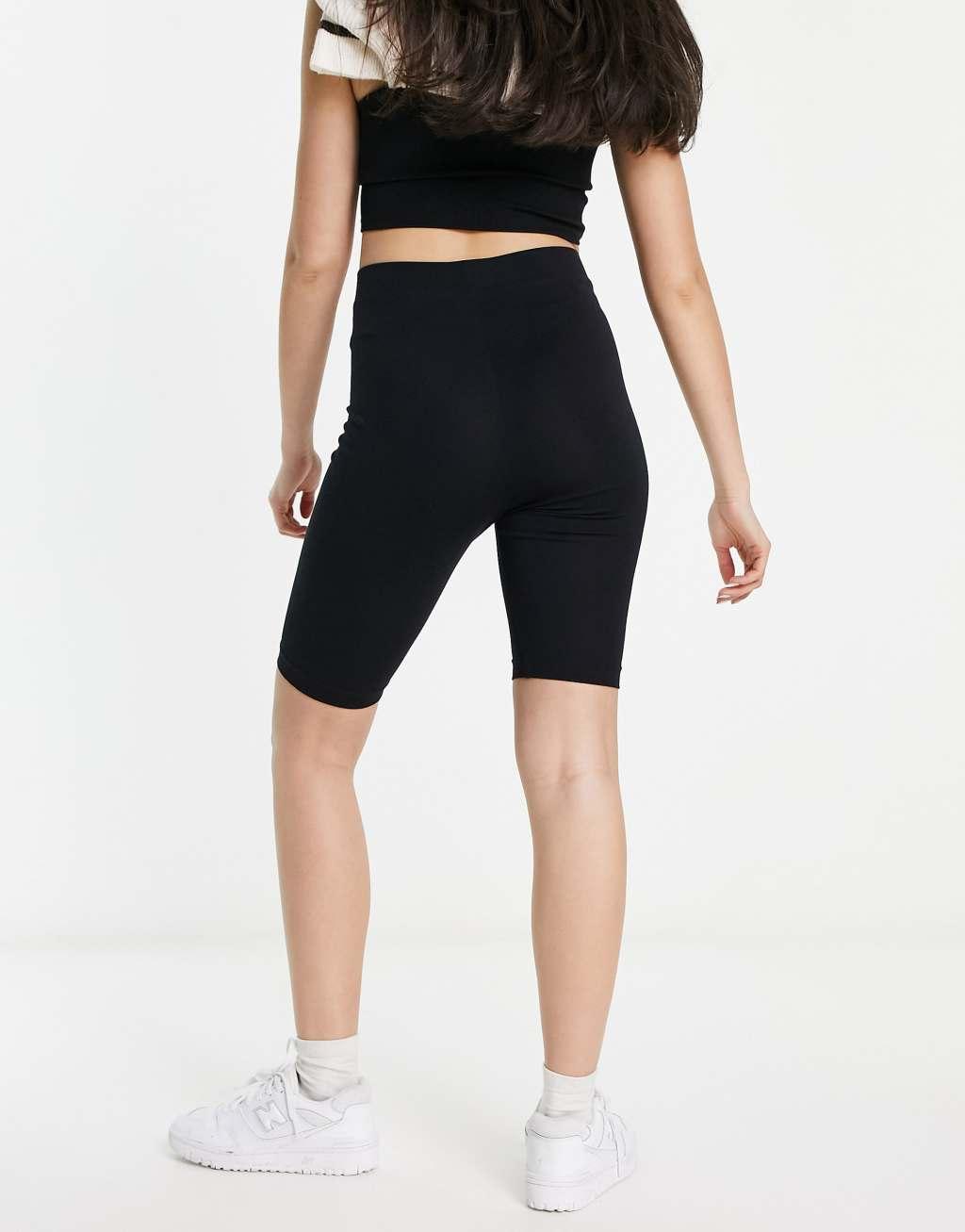 Monki legging shorts in black Product Image