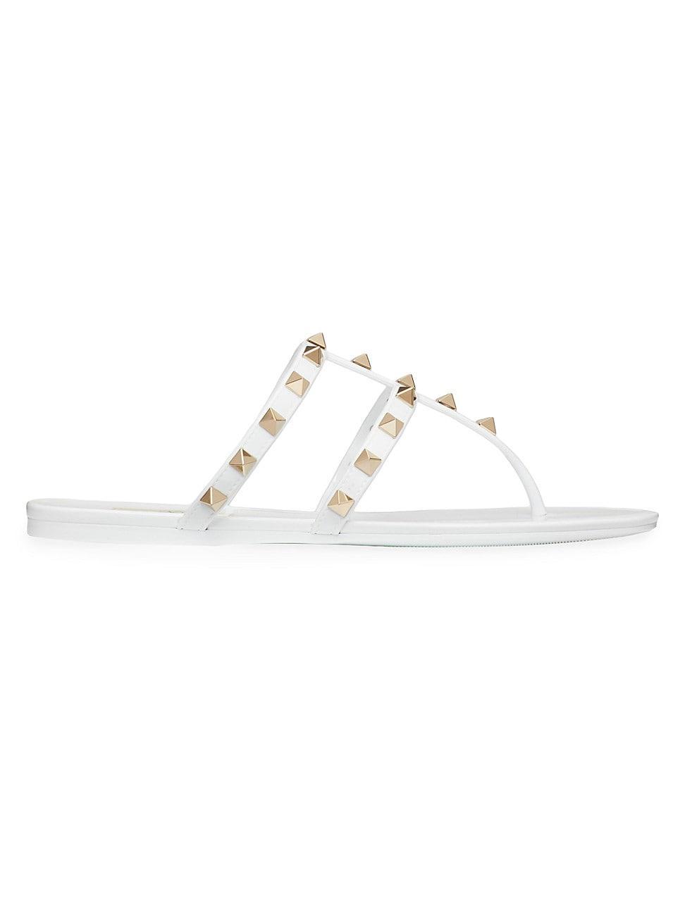Womens Rockstud Flat Rubber Sandals Product Image