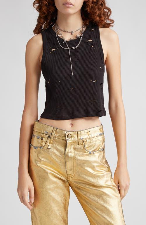 R13 Distressed Cotton Crop Tank Product Image