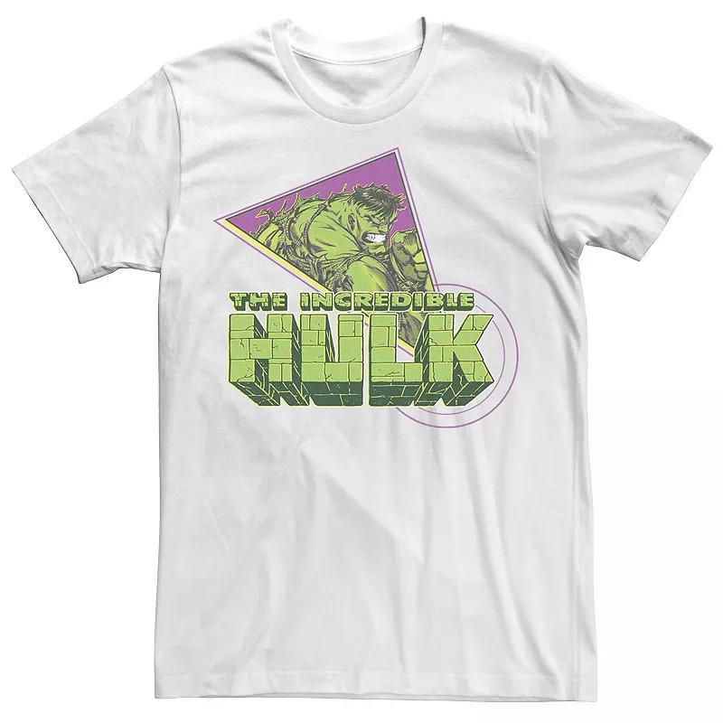 Mens Marvel The Incredible Hulk Retro Abstract Logo Graphic Tee Product Image