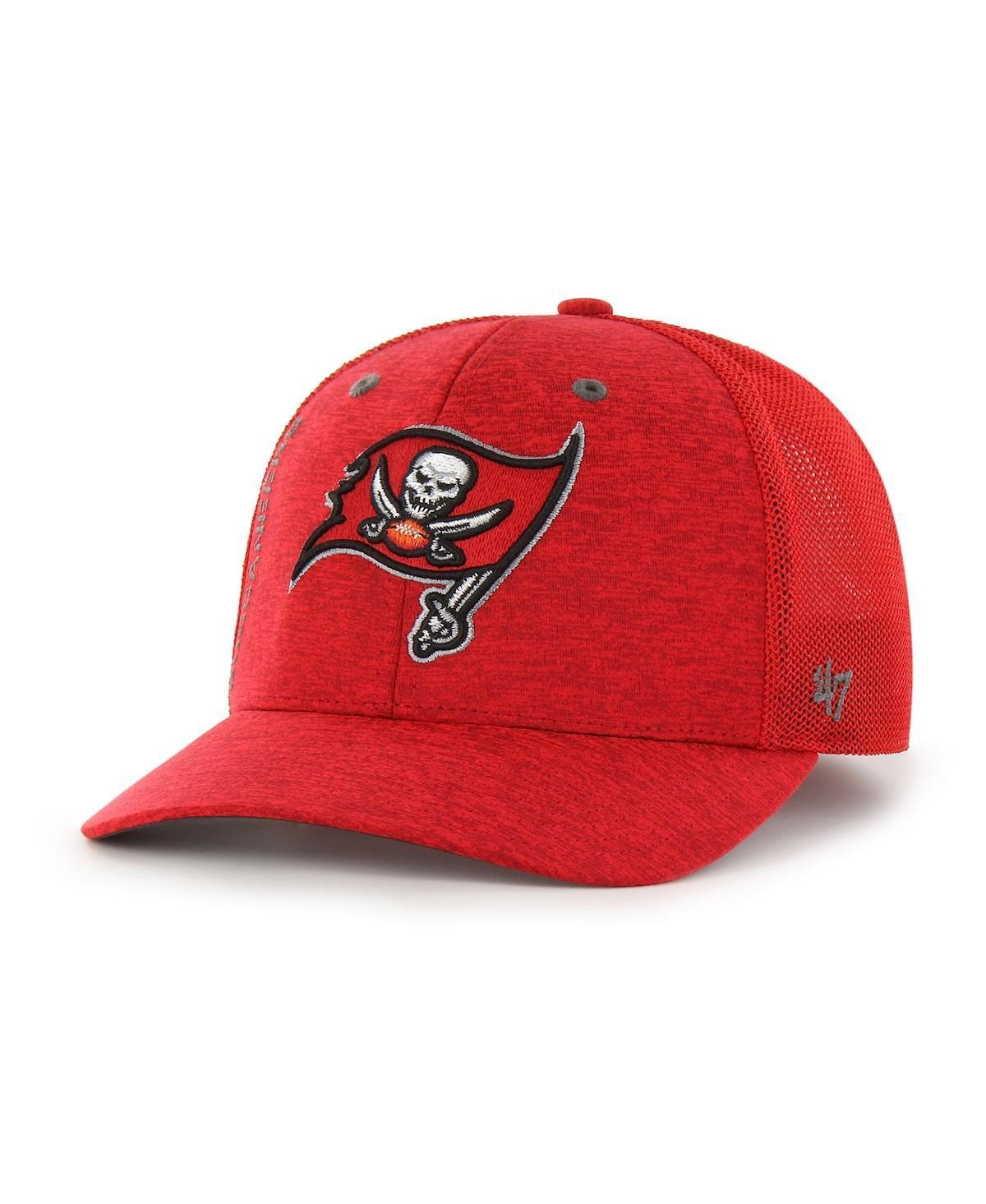 Mens 47 Brand Red Tampa Bay Buccaneers Pixelation Trophy Flex Hat Product Image