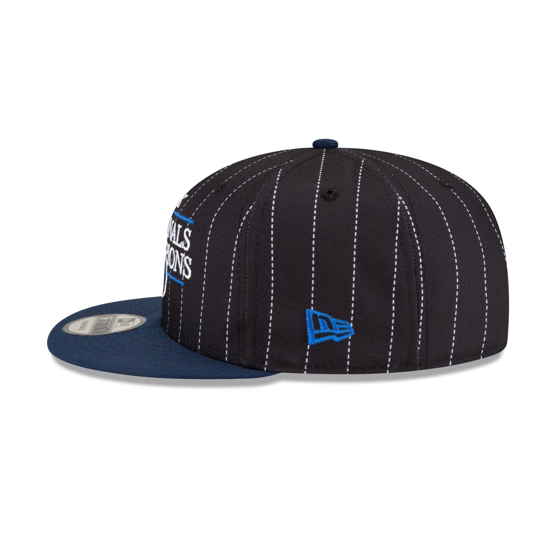 Just Caps NBA Champion Pinstripe Dallas Mavericks 9FIFTY Snapback Hat Male Product Image