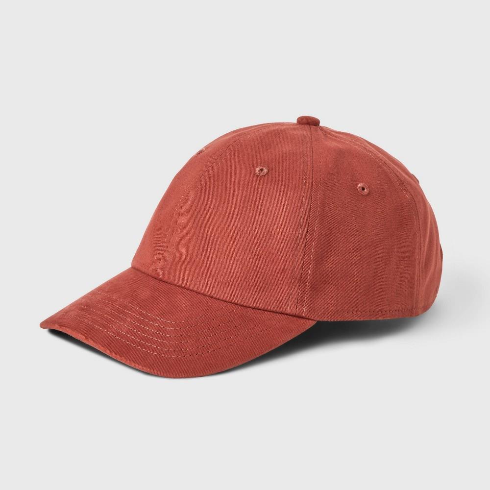 Mens Cotton Washed 6-Panel Baseball Hat - Goodfellow & Co Red Product Image