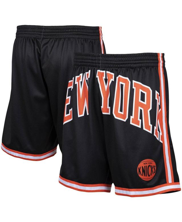 Mitchell & Ness Mens Black New York Knicks Hardwood Classics Big Face 2.0 Shorts Product Image