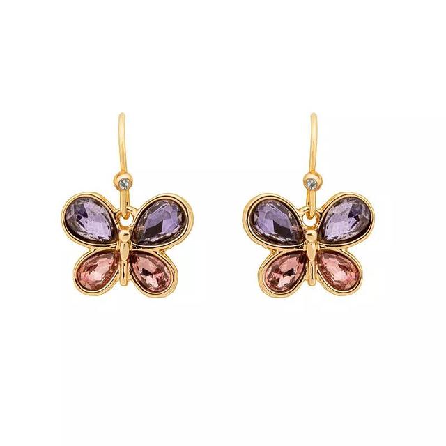 LC Lauren Conrad Butterfly Drop Earrings, Womens, Multi Product Image