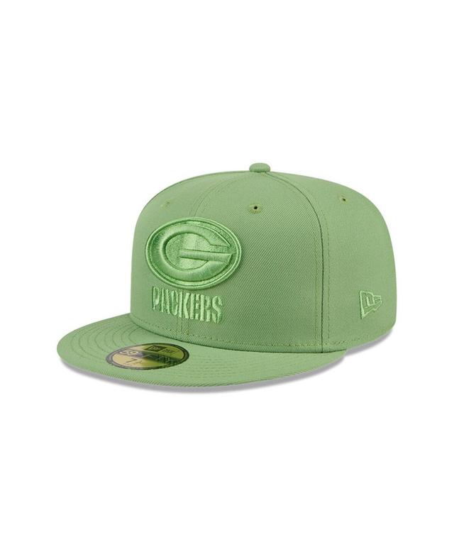 New Era Mens Green Green Bay Packers Color Pack 59FIFTY Fitted Hat Product Image