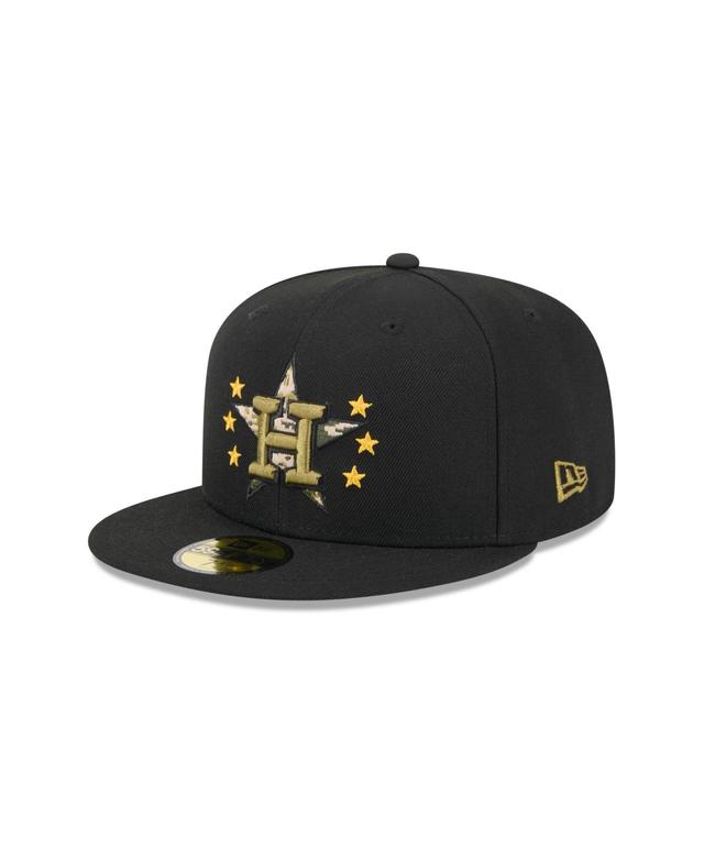 New Era Mens Black Houston Astros 2024 Armed Forces Day On-Field 59FIFTY Fitted Hat Product Image