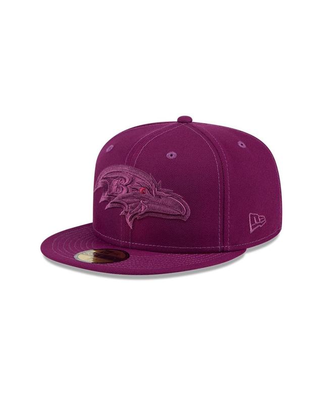 New Era Mens Purple Baltimore Ravens Color Pack 59FIFTY Fitted Hat Product Image