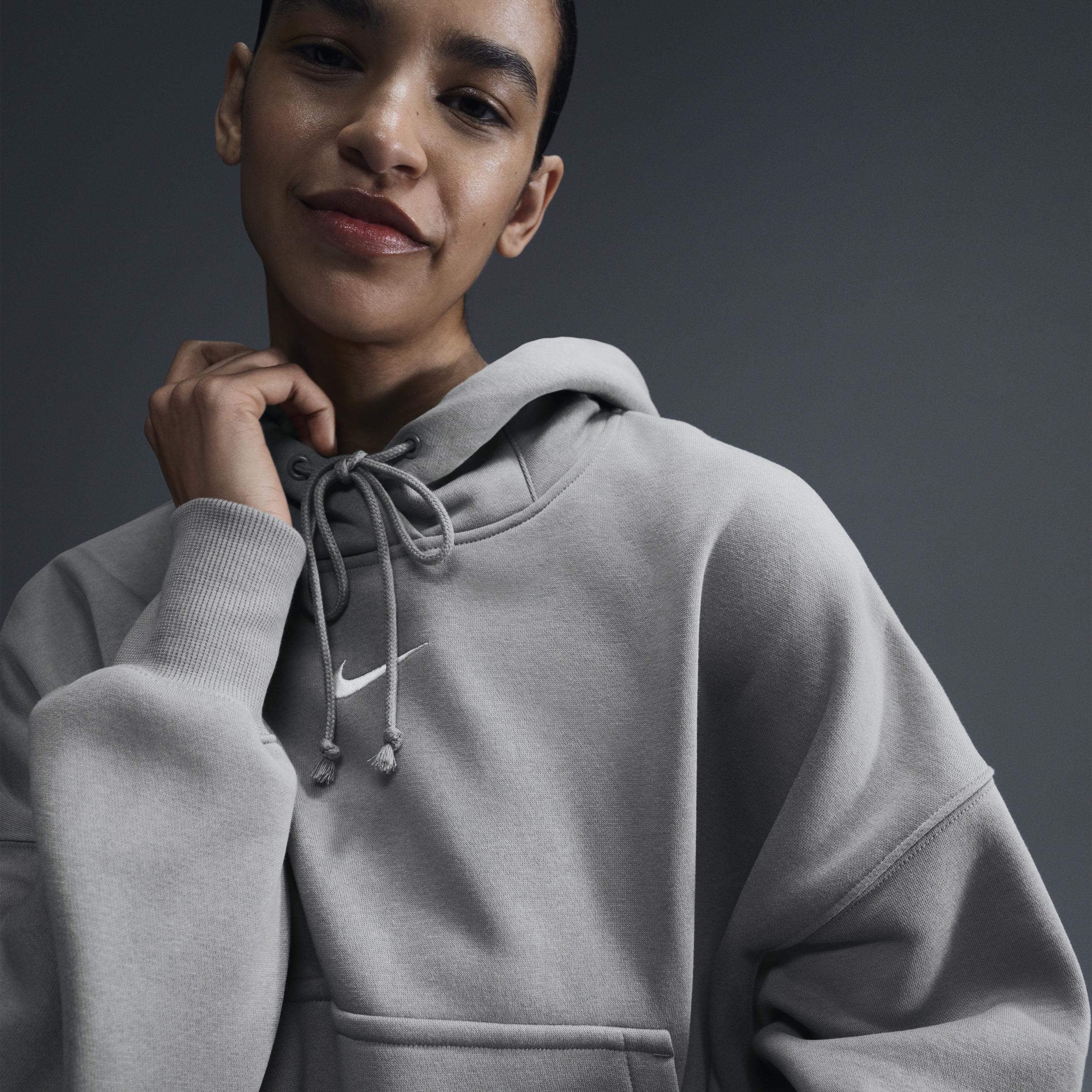 Nike Womens Nike PHNX Fleece OS Pullover Hoodie - Womens Light Army/Sail product image