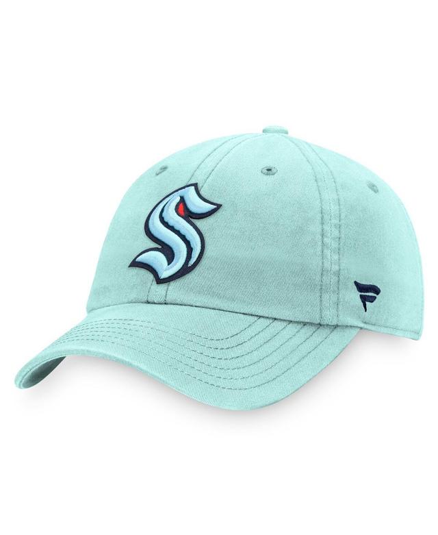 Mens Fanatics Branded Light Blue Seattle Kraken Core Primary Logo Adjustable Hat Product Image