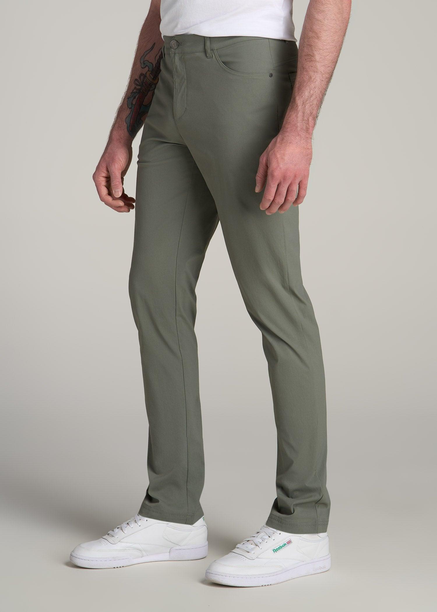 TAPERED-FIT Traveler Pants for Tall Men in Wreath Green Product Image