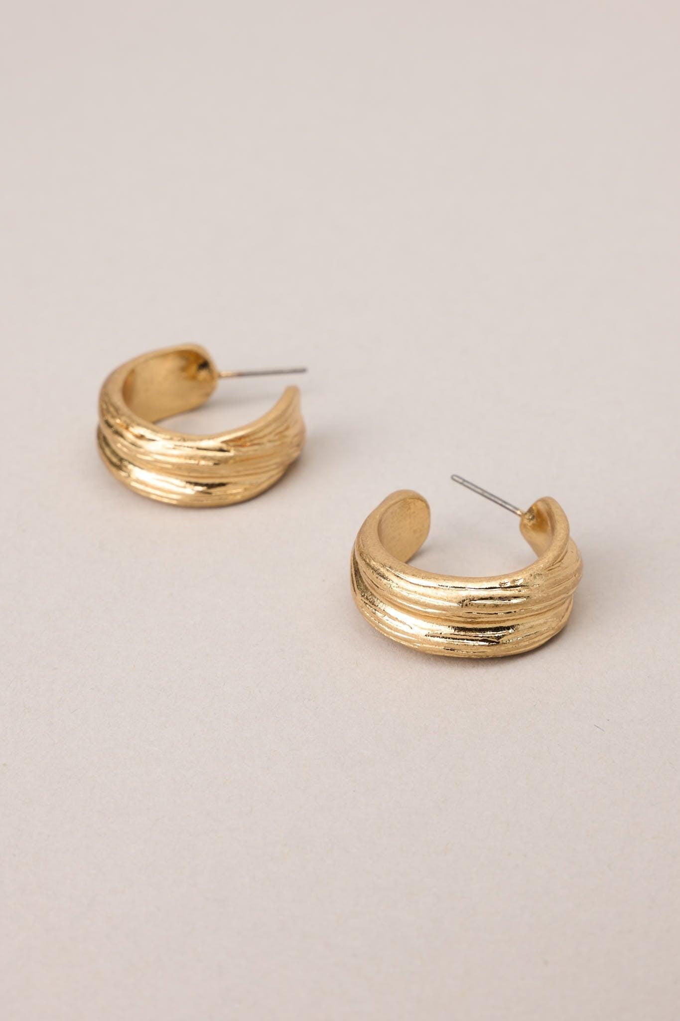 Forever Enchanted Gold Hoop Earrings Product Image