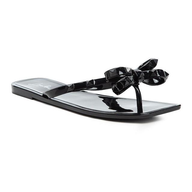 London Rag Womens Retta Bow Thong Slide Sandals Product Image