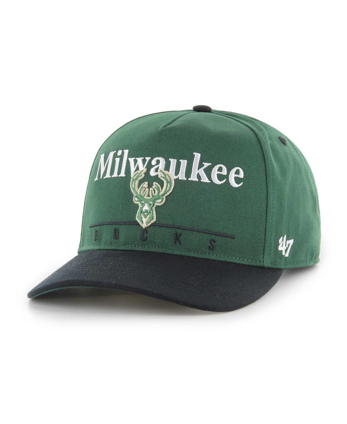 Mens 47 Hunter Green/Black Milwaukee Bucks Super Hitch Adjustable Hat Product Image