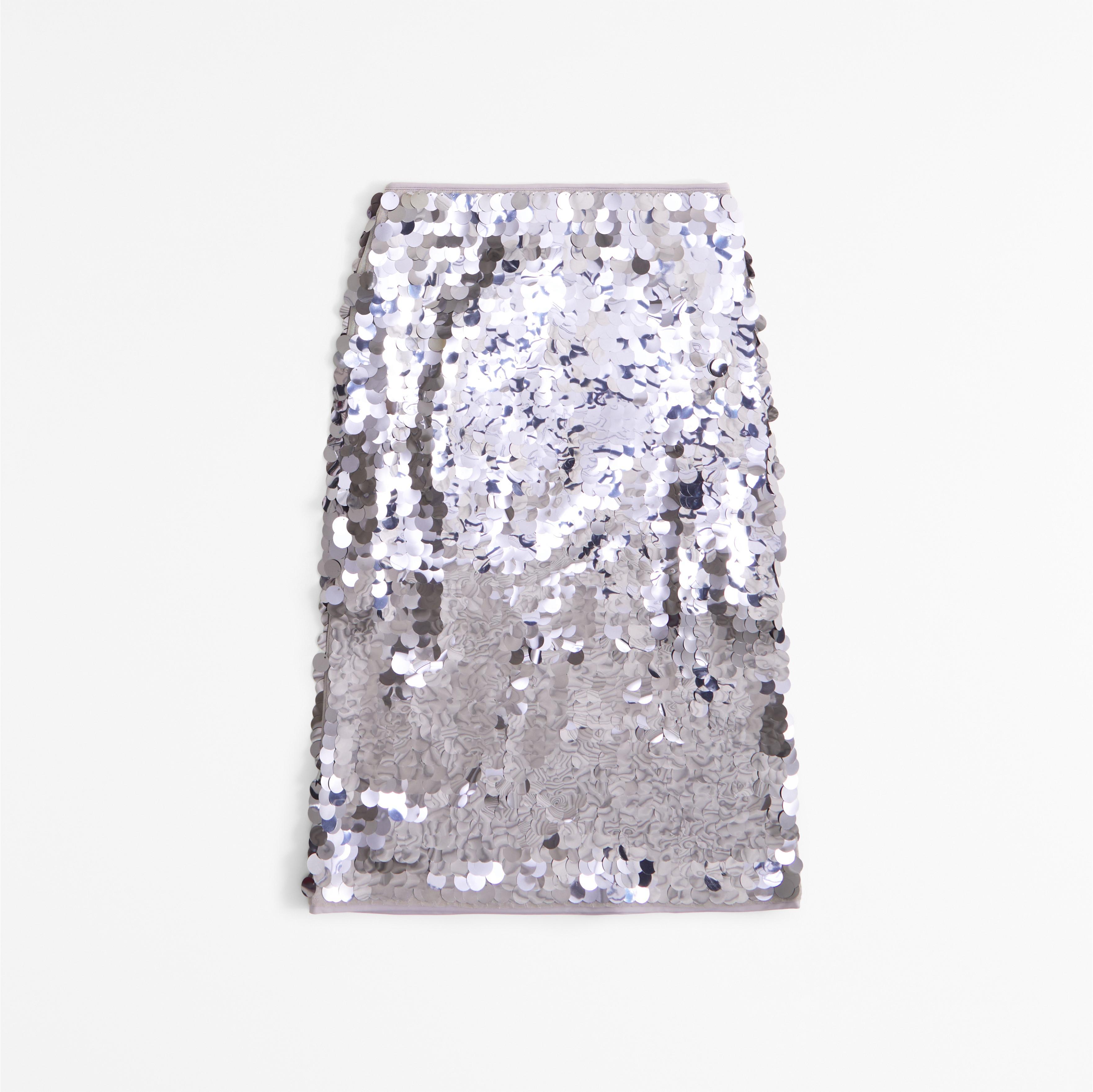 High Rise Sequin Midi Skirt Product Image