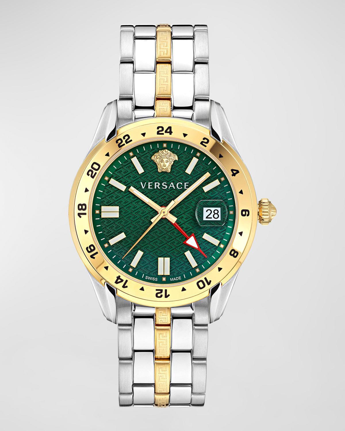 Mens 41MM Greca Time GMT Watch Product Image