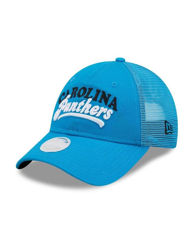 Womens New Era Blue Carolina Panthers Team Trucker 9FORTY Snapback Hat Product Image